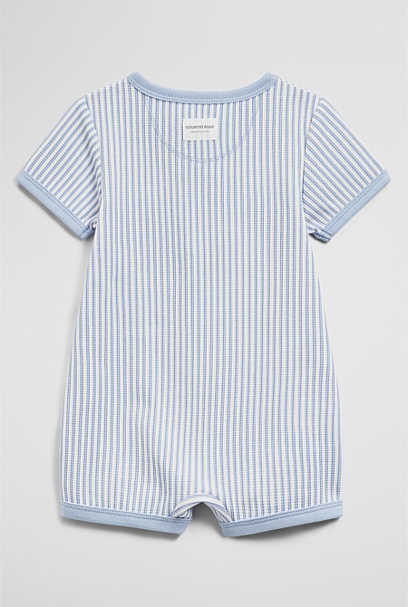 Short Sleeve Waffle Romper