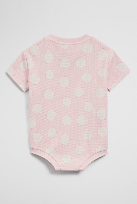 Oversized Waffle Short Sleeve Bodysuit
