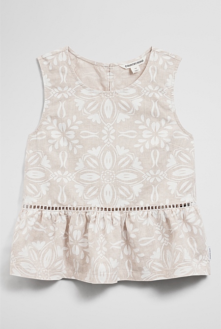 Teen Sleeveless Peplum Top