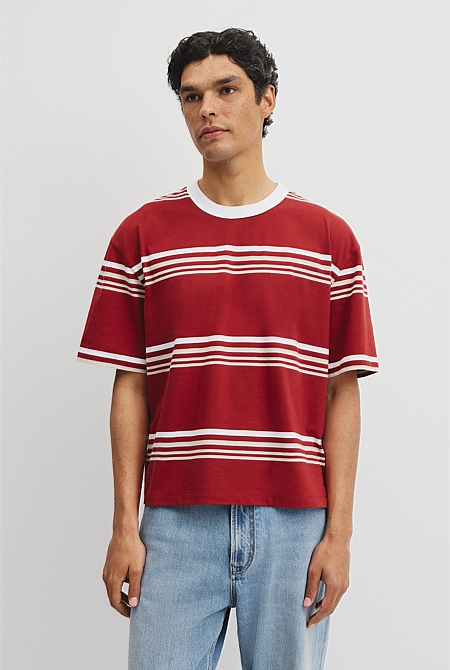 Short Sleeve Boxy Stripe T-Shirt Short Sleeve Boxy Stripe T-Shirt
