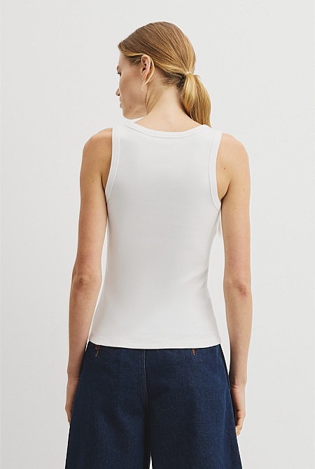 Scoop Neck Rib Tank