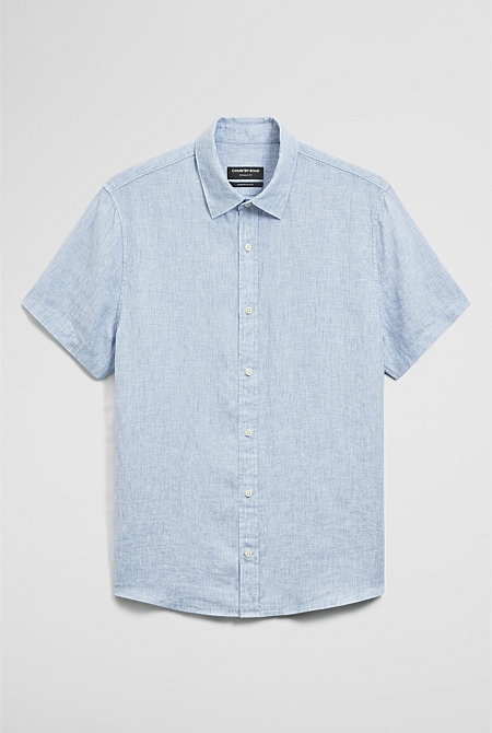 Regular Fit Short Sleeve Linen Shirt Regular Fit Short Sleeve Linen Shirt