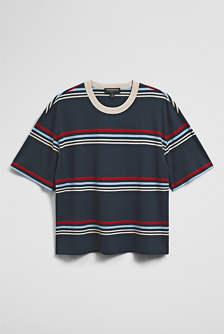 Short Sleeve Boxy Stripe T-Shirt Short Sleeve Boxy Stripe T-Shirt