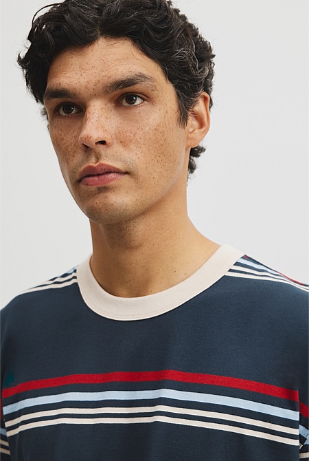 Short Sleeve Boxy Stripe T-Shirt