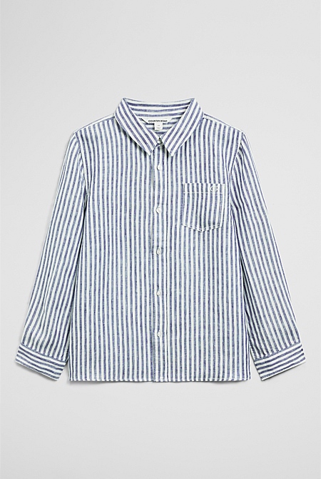 Teen Long Sleeve Linen Shirt
