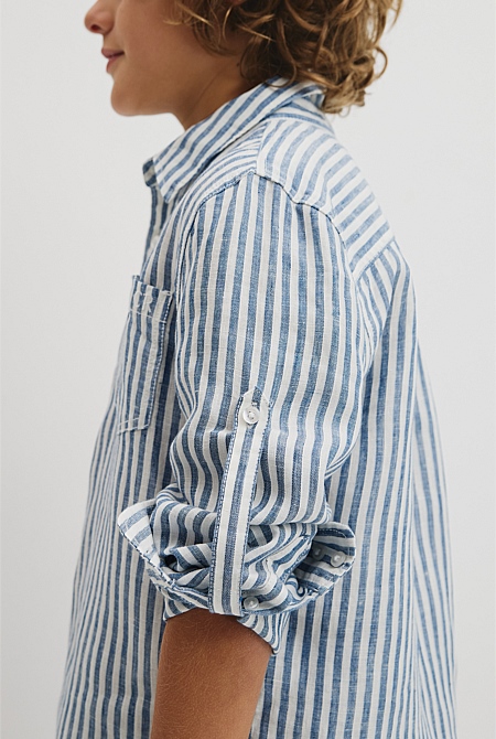 Teen Long Sleeve Linen Shirt