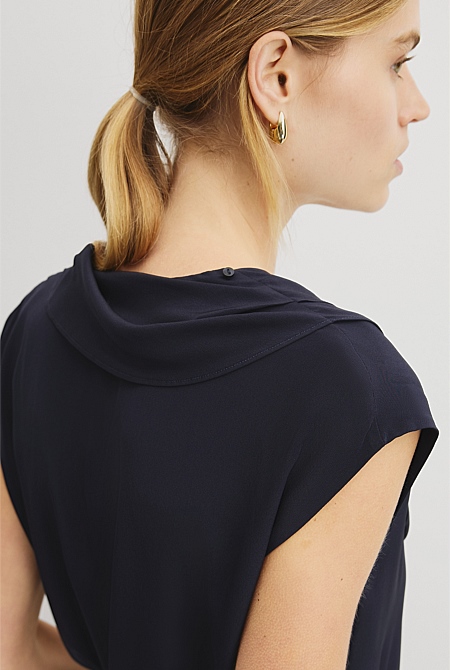 Draped Neck Top
