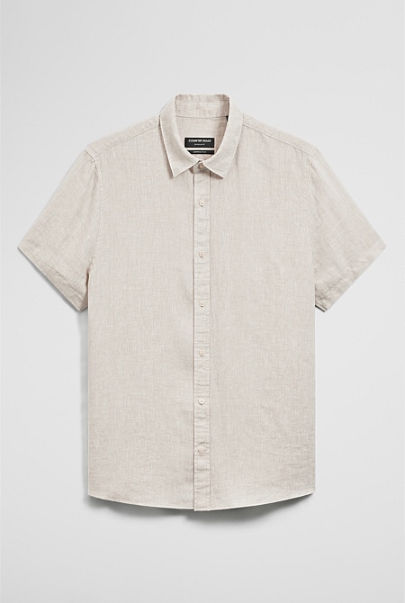 Regular Fit Short Sleeve Linen Shirt Regular Fit Short Sleeve Linen Shirt
