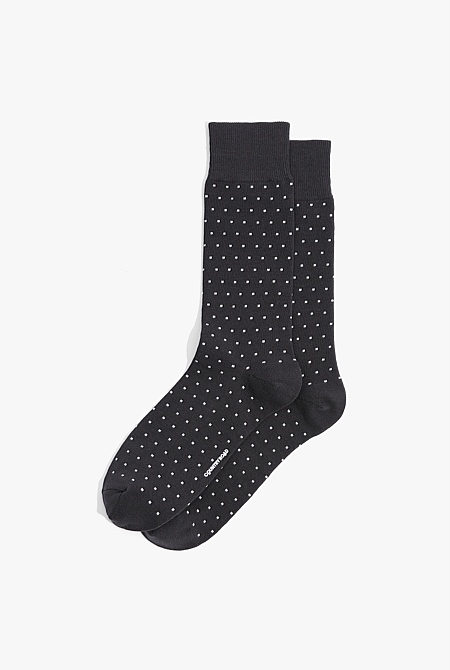 Australian Cotton Blend Square Dot Socks
