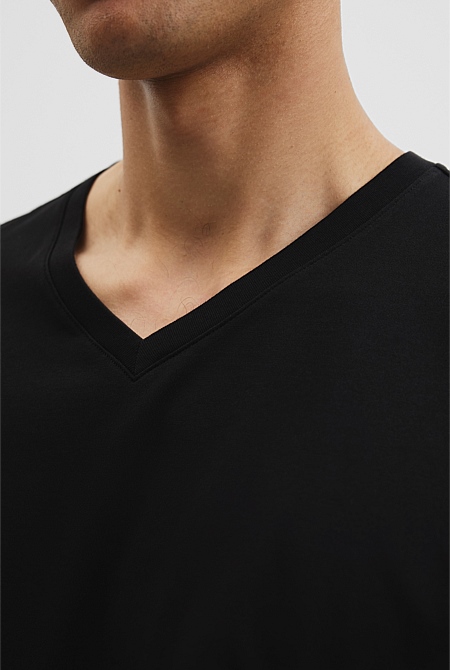 Pima Cotton V-Neck T-Shirt