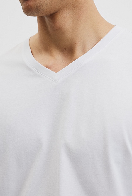Pima Cotton V-Neck T-Shirt