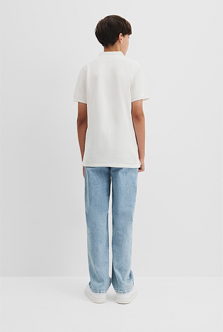 Teen Recycled Cotton Blend Polo Shirt