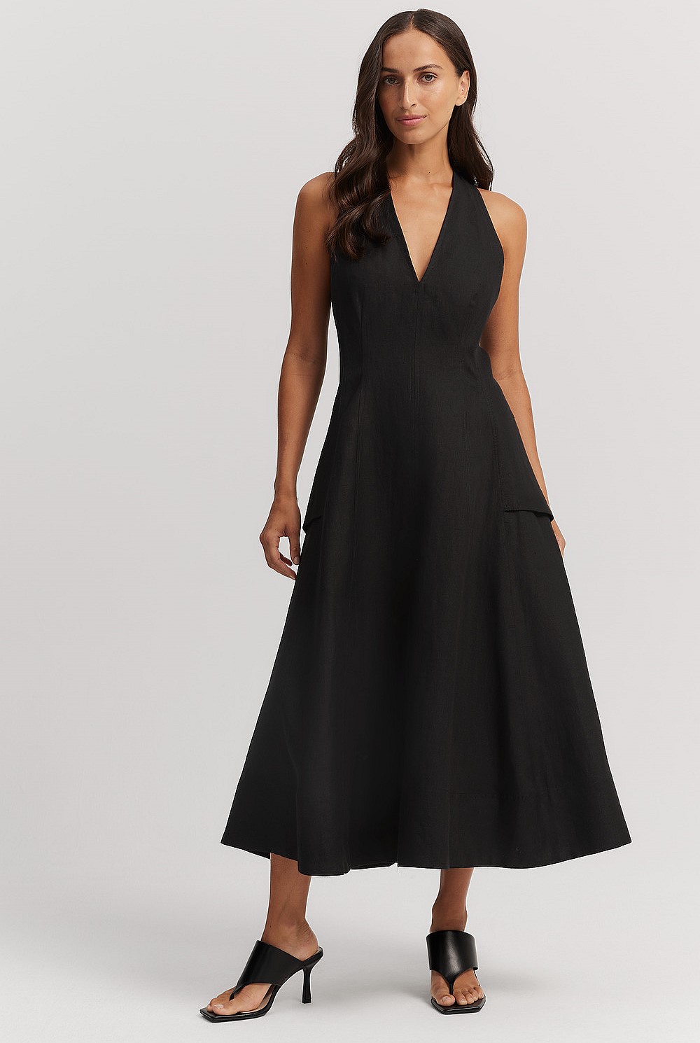 halter dress nz Jemima Blue Halter Neck Mini Dress