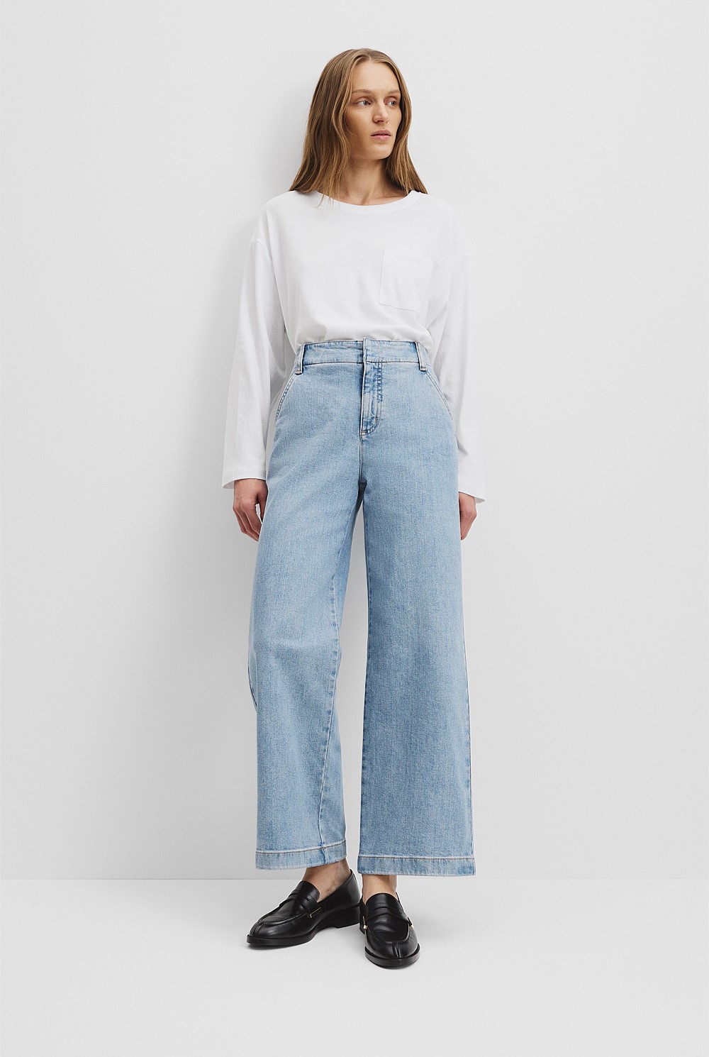Aged Soft Wash High Rise Wide Leg Jean Best Sellers Country Road - Main Image