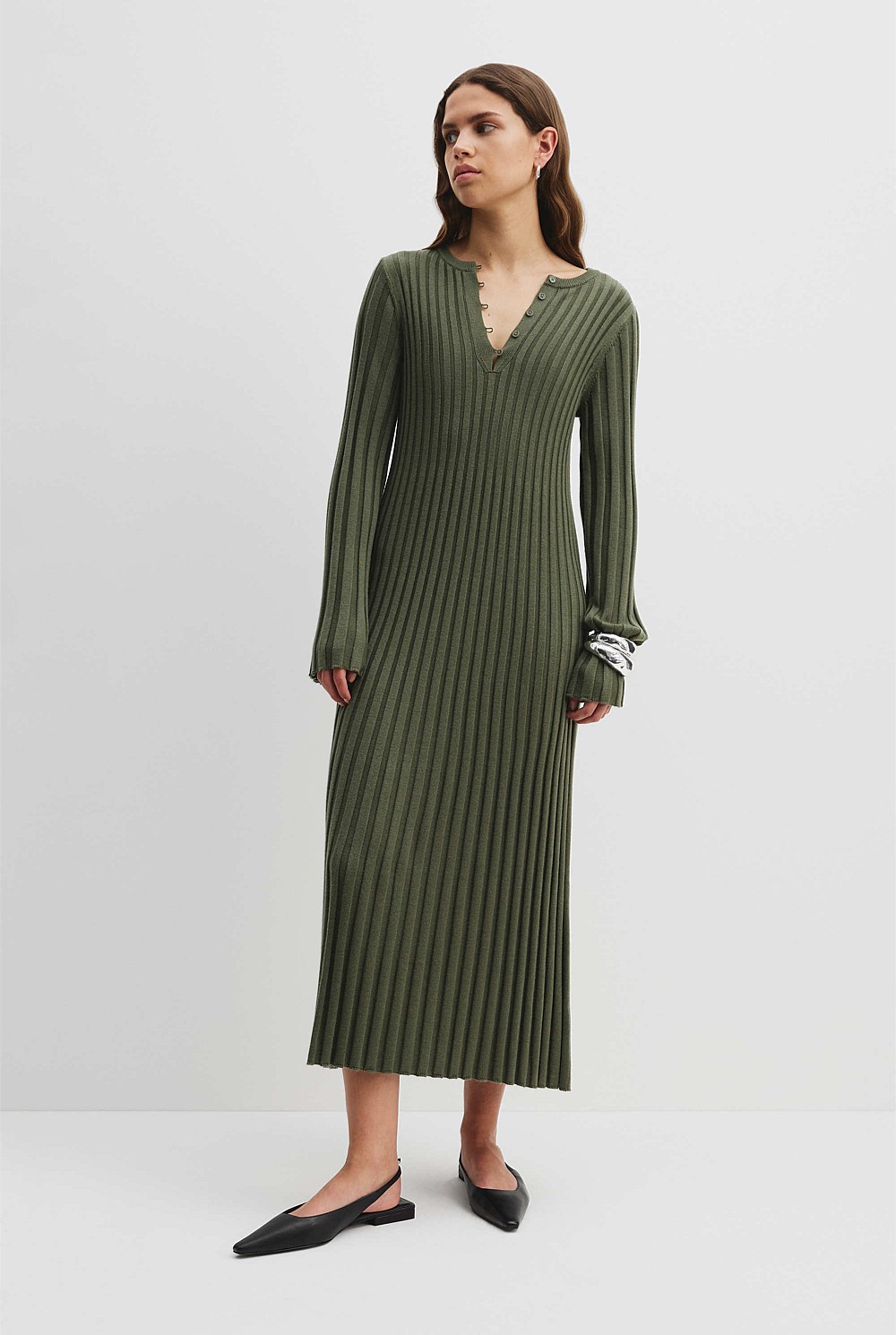 country road knit dress Taupe Compact Knit Dress - Dresses
