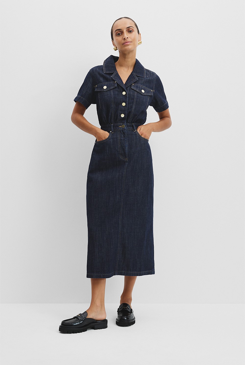 country road denim dress Country Road Denim Mini Dress