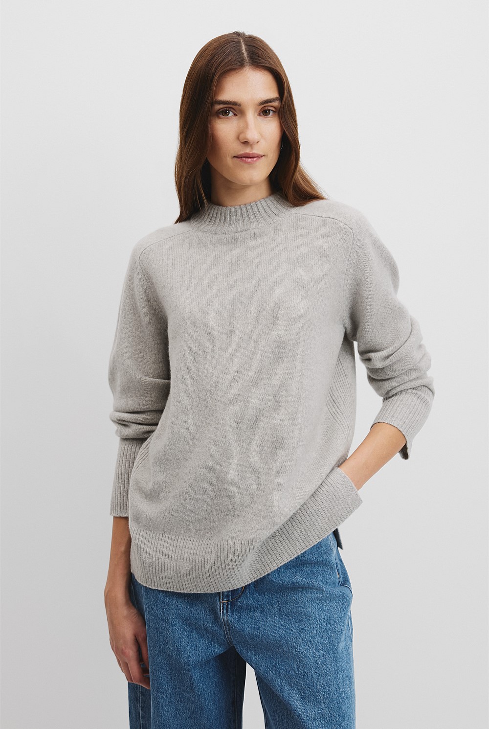 未使用　MEER.RAGLAN WOOL KNIT TOP 新品未使用 MEER.】RAGLAN WOOL KNIT TOP /GRY RAGLAN WOOL KNIT TOP