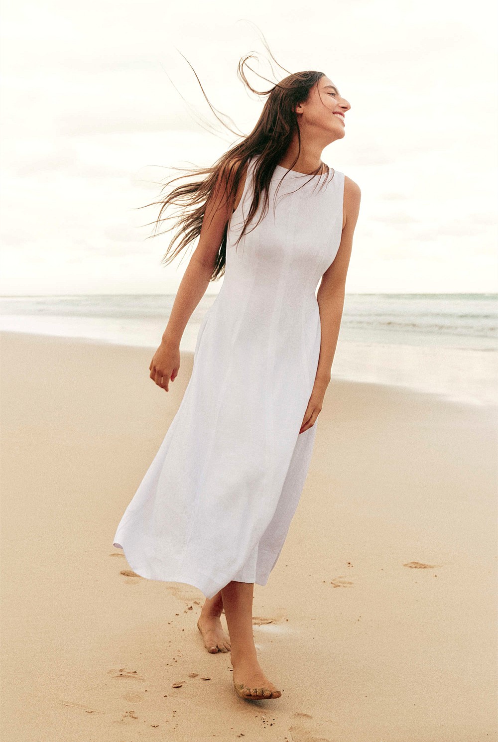 white linen dress nz Heavenly Linen Maxi Dress