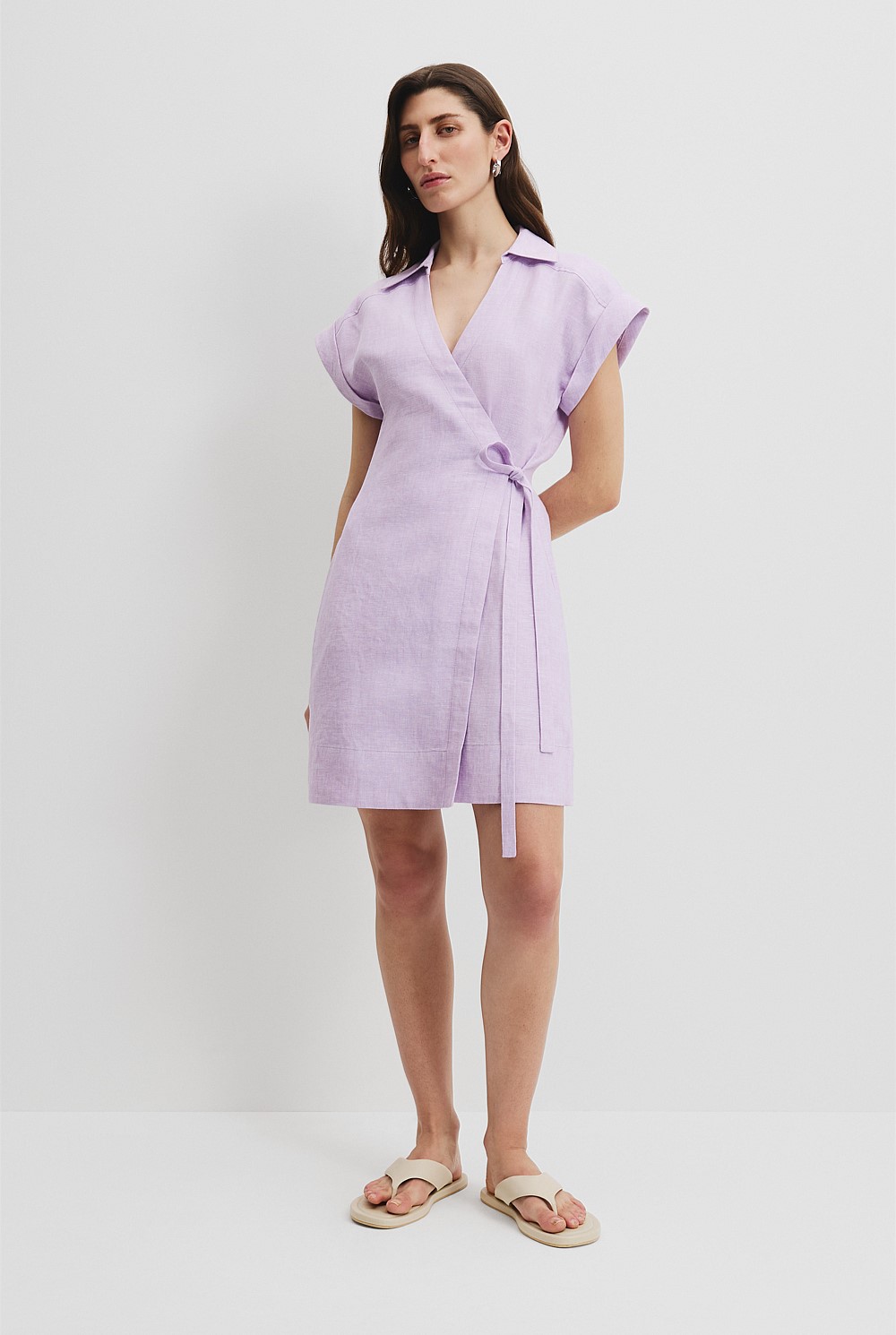 linen wrap dress nz Linen wrap dress Noelle