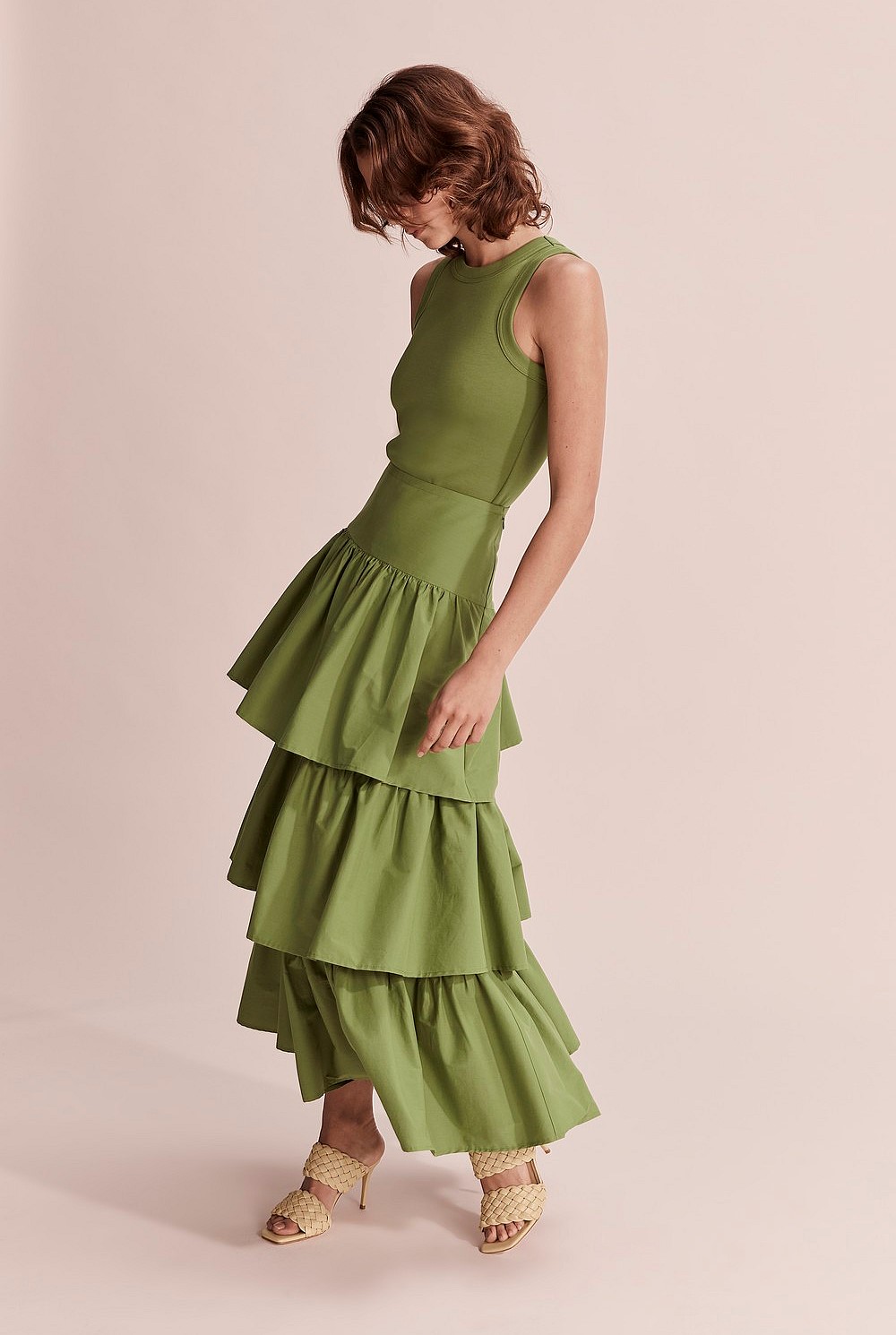 country road green ruffle dress Kiwi Tiered Skirt - Skirts Womens dresses