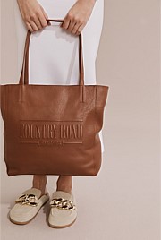 Tan Heritage Leather Shopper Bags Country Road