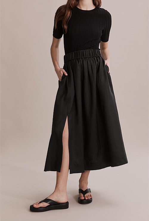 Wide Waist Band Skirt