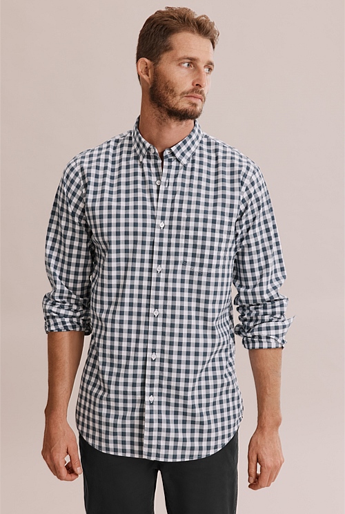 Gingham shirt clearance nz