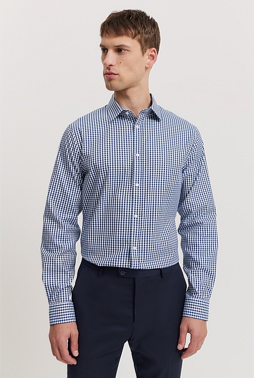 Gingham shirt clearance navy