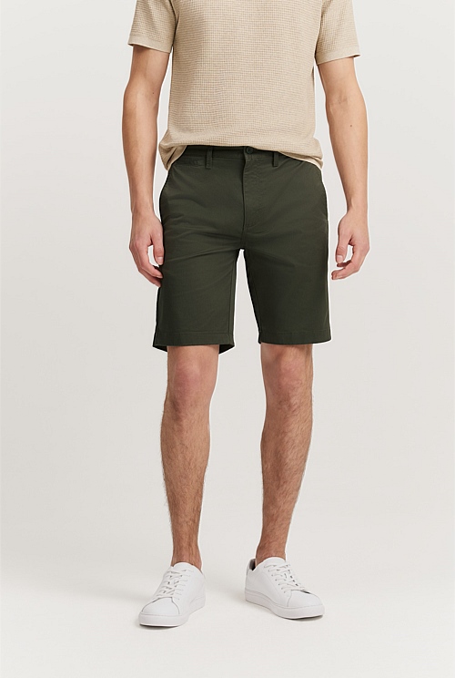 Eden Green Verified Australian Cotton Stretch Chino Short Shorts Country Road