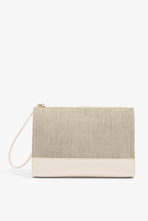 Woven discount pouch bag