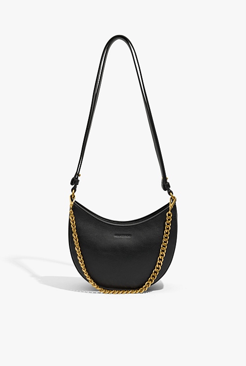 Black chain cheap shoulder bag