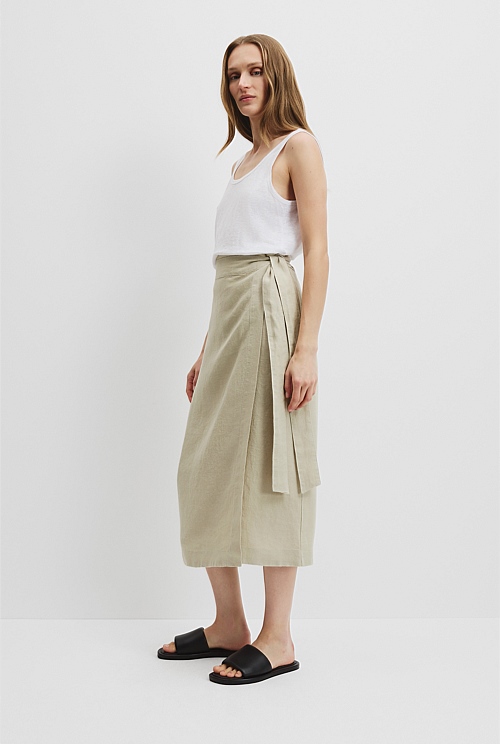 Long wrap around skirt popular in many countries best sale