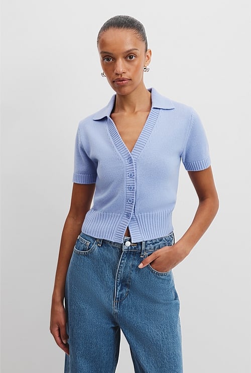 Short Sleeve Polo Knit