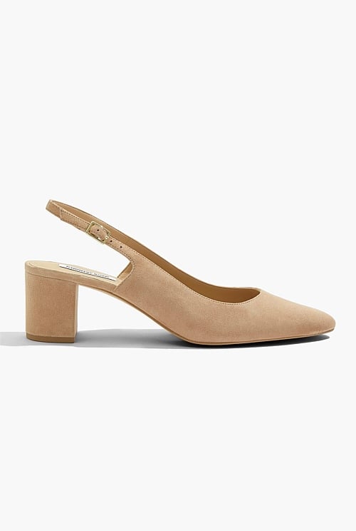 Camel slingback sales heels