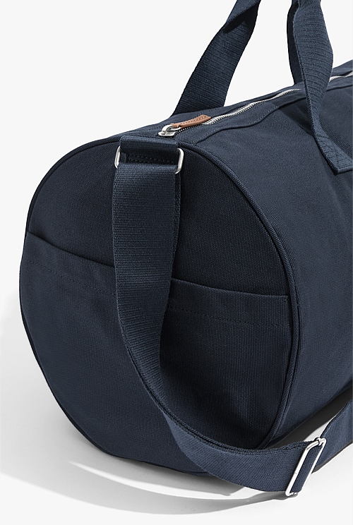 Navy Organically Grown Cotton Heritage Duffle Bag Bags Country