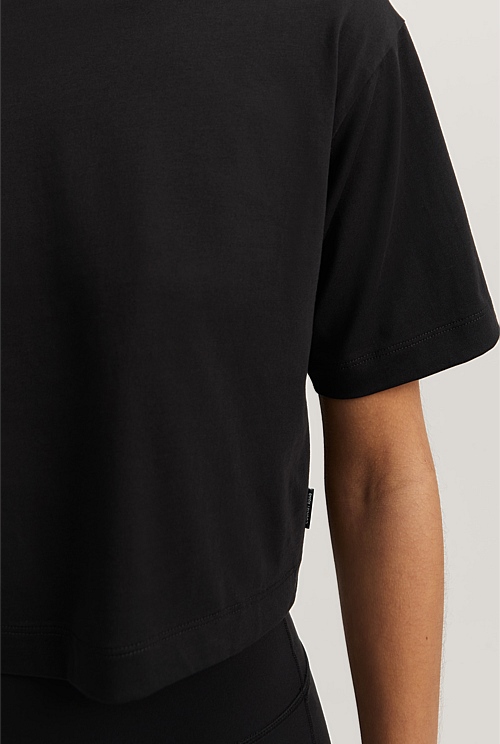 Australian Cotton Oversized T-Shirt - Black