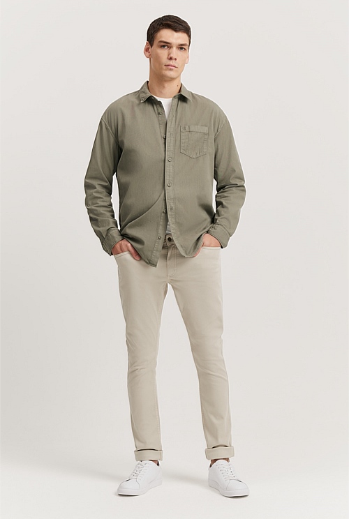 Vintage Wash Khakis in Relaxed Fit