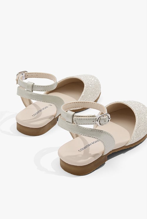 Girls silver hot sale glitter sandals