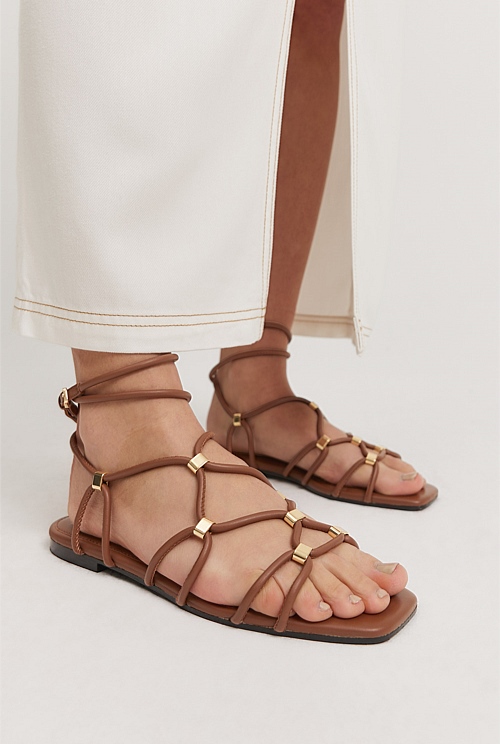 Tan Kennah Sandal Sandals Thongs Country Road