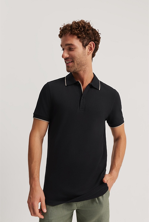 Stretch pique polo sales
