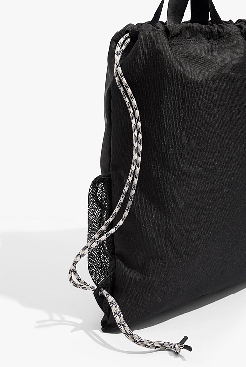 Polyester drawstring clearance backpack