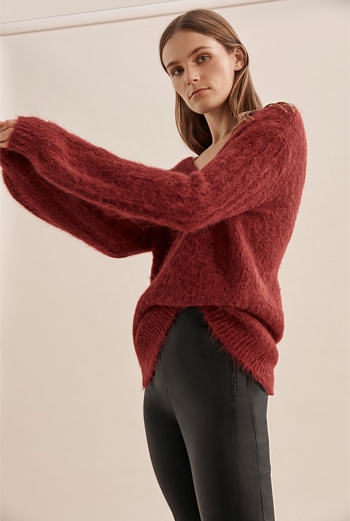 Country road clearance alpaca cable sweater