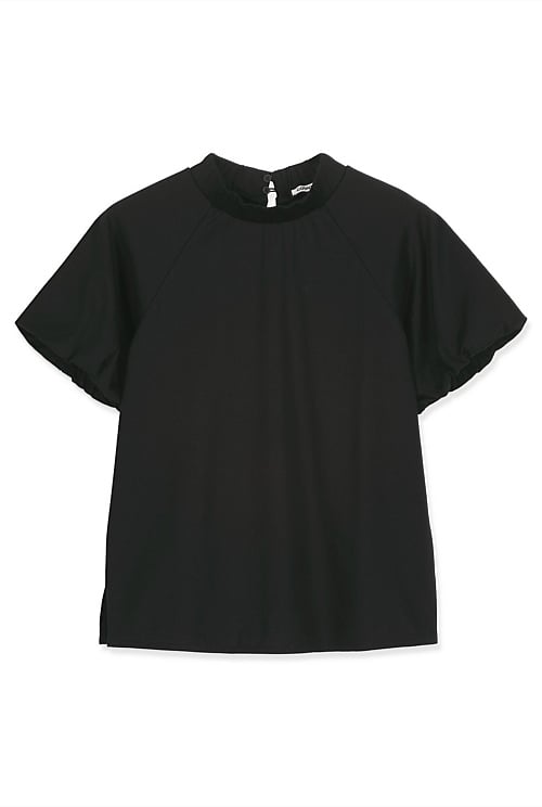 Black Puff Sleeve T-Shirt - T-Shirts & Tops | Country Road